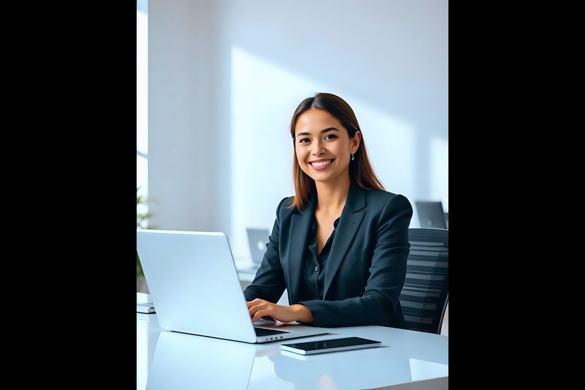 Business laptop for office use and productivity