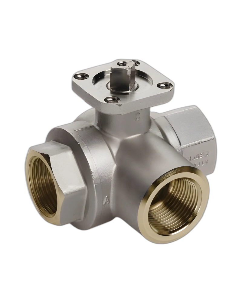 s.7350 BSPT 3-way 4 seats T-port Ball Valve image 2