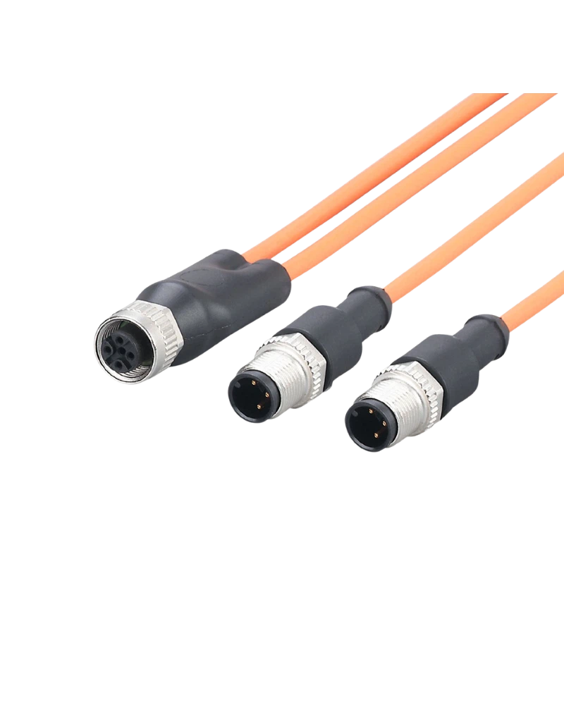 E12723 - Y connection cable - Y SPLITTER CABLE/M12 SOCKET/2xM12 PLUG image 2