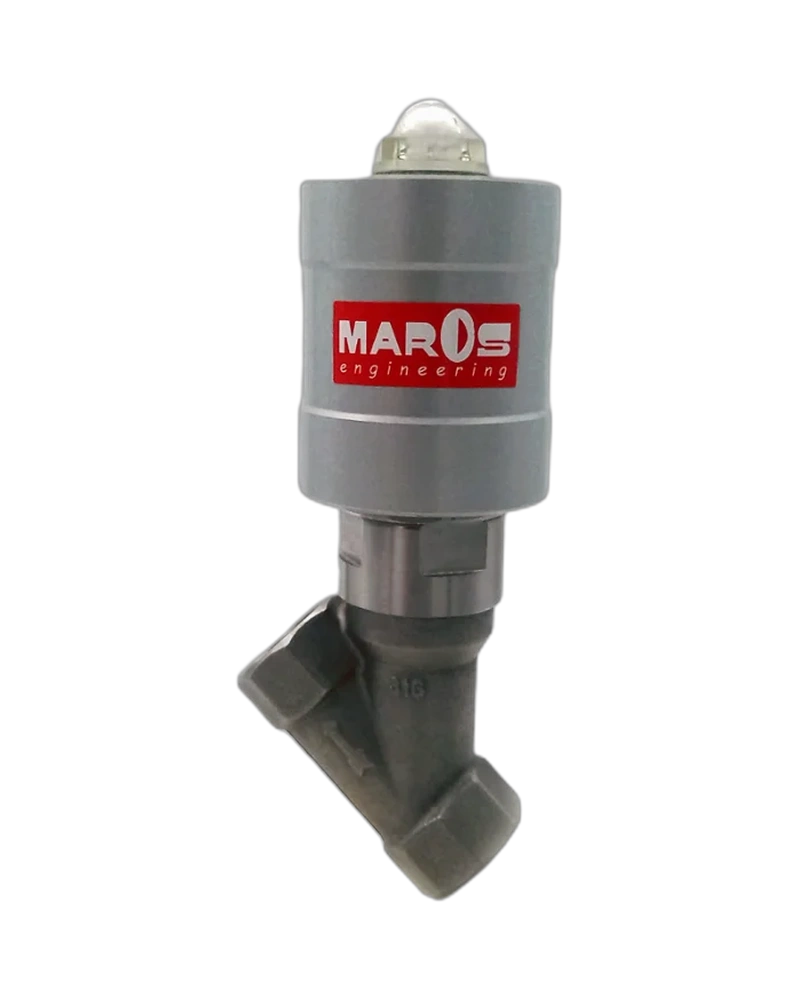 SRX Air-Operated, Angle-Seated Valve with Stainless Steel Body - X1100031 - 1"