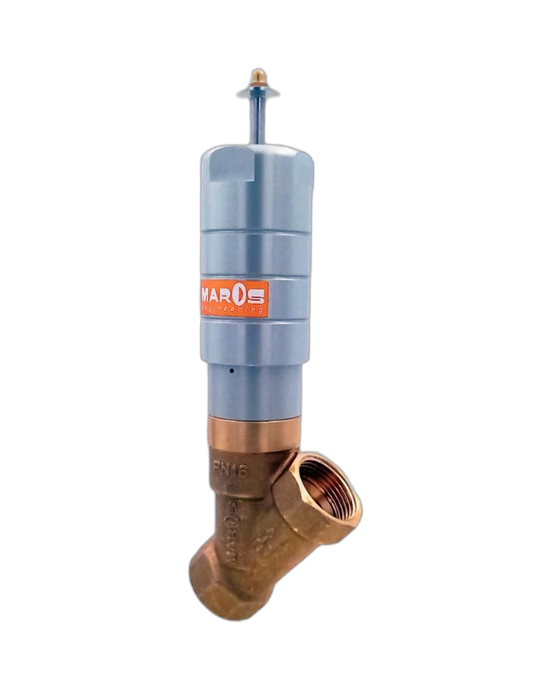 Angled seat buffer valve Brass valve body - SELUB Y - 91034Y - 3/4"