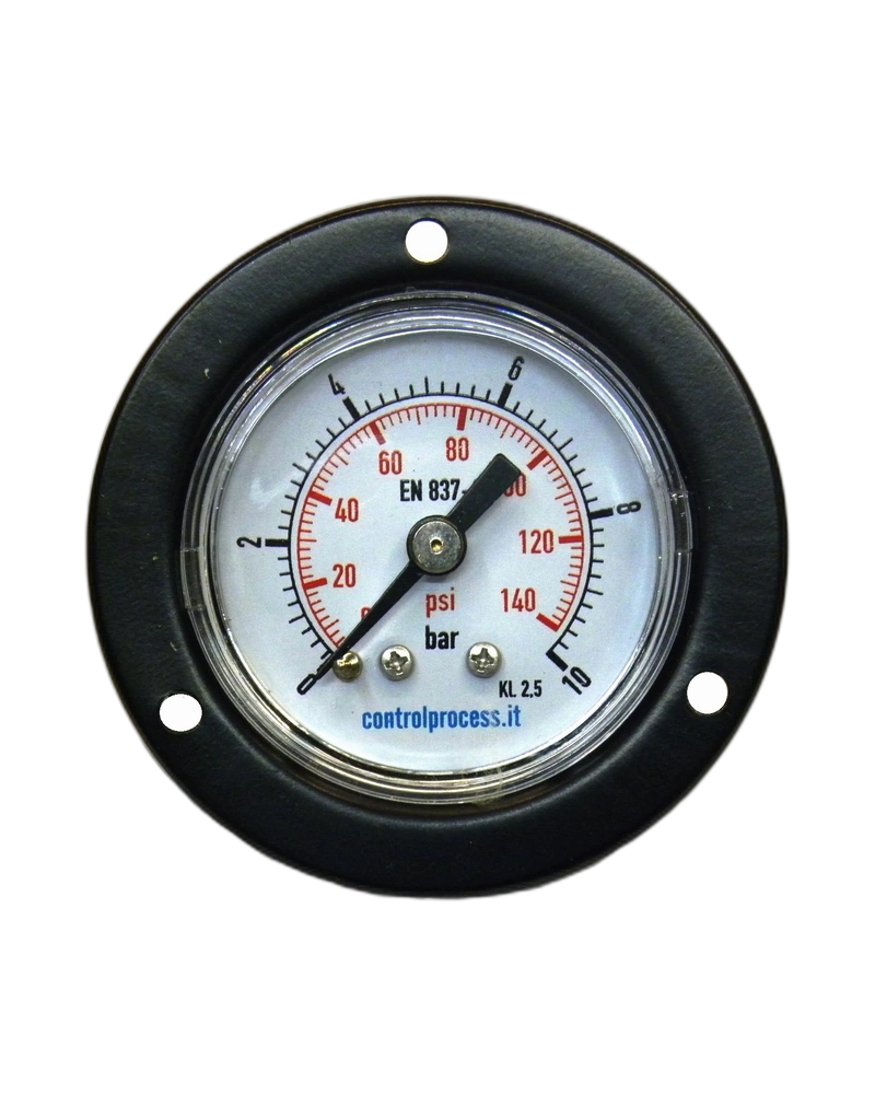 Series MAPF Black Steel Center Back With Front Flange 3 hole - Pressure gauge nominal size 63 mm