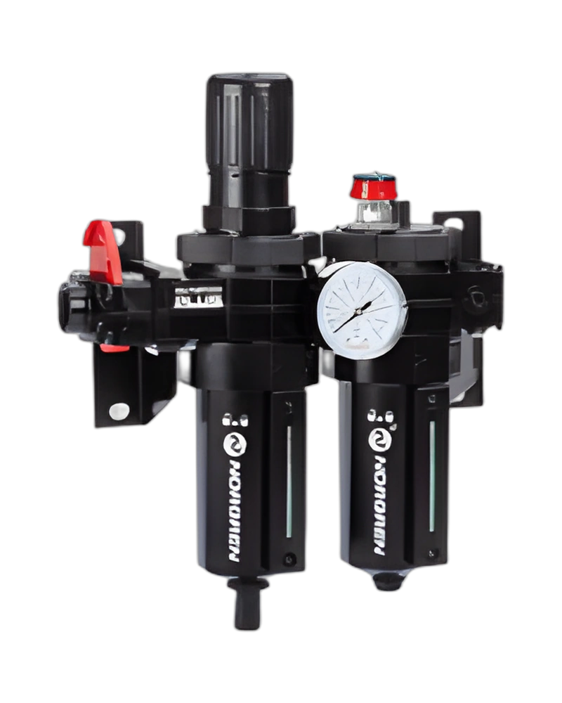 Excelon box set (FRL), G1/2, manual drain, 40µm filter element, with shut-off valve