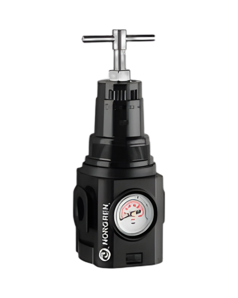 Excelon Plus pressure regulator for extreme temperature applications, 1/2" PTF, 0.7-17 bar, integrated gaugeRegulator: HR84G-4AT-RSG