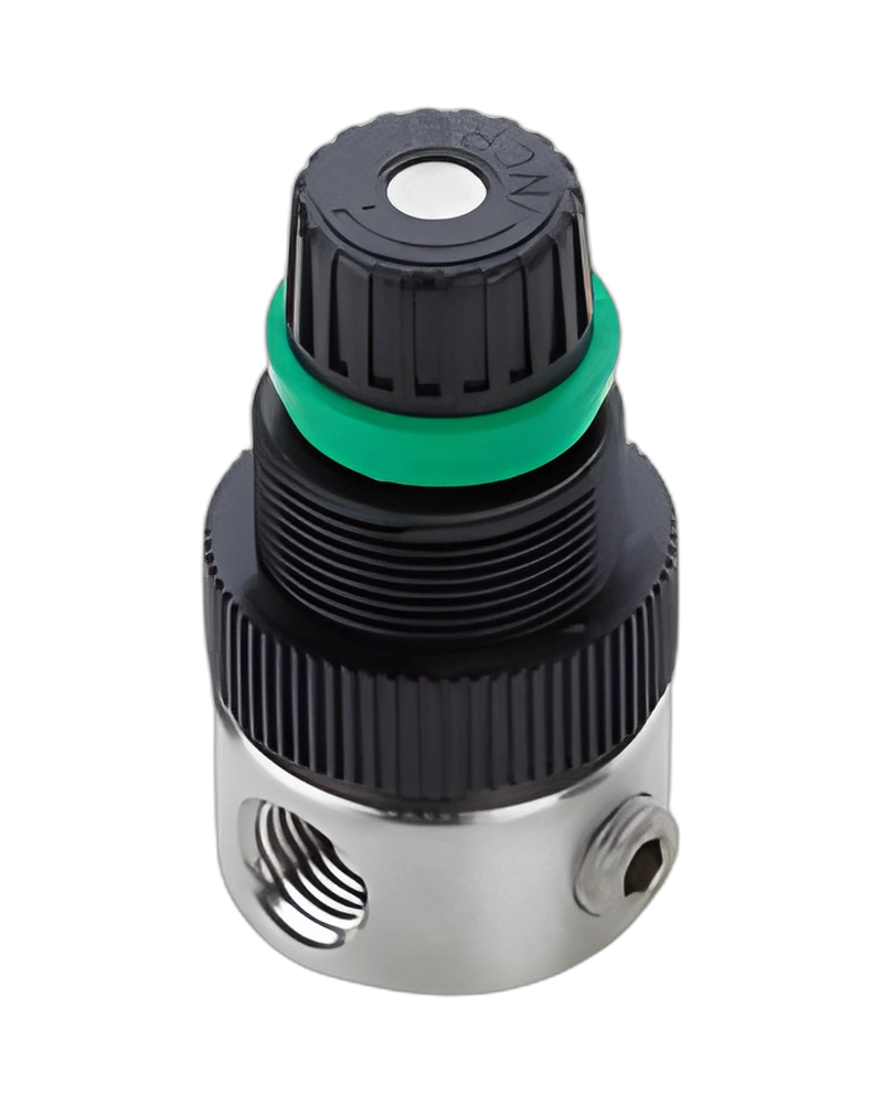 R05 Series stainless steel general purpose pressure regulator, 1/4 NPT, 0.3-8.5 bar, without gauge