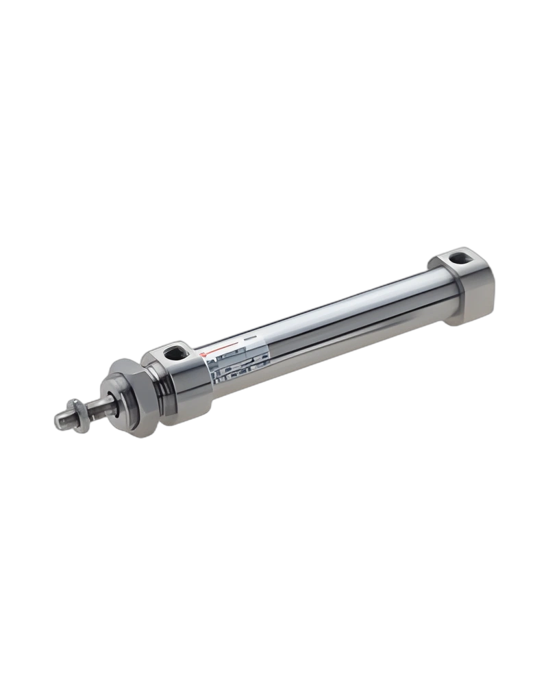 ISO roundline double acting stainless steel cylinder, 16mm diameter, 35mm stroke - KM/8016/M/35