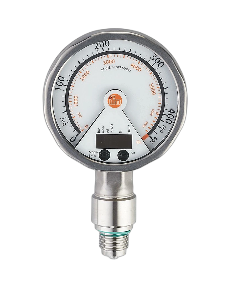 PG2796 - Flush pressure sensor with analogue display - PG-2,5-REA01-MFRKG/US/ /P