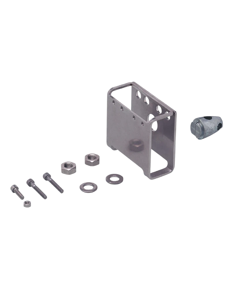 E21215 - Mounting set with protective cover for photoelectric sensors - O4 PROTECTIVE BRACKET 200